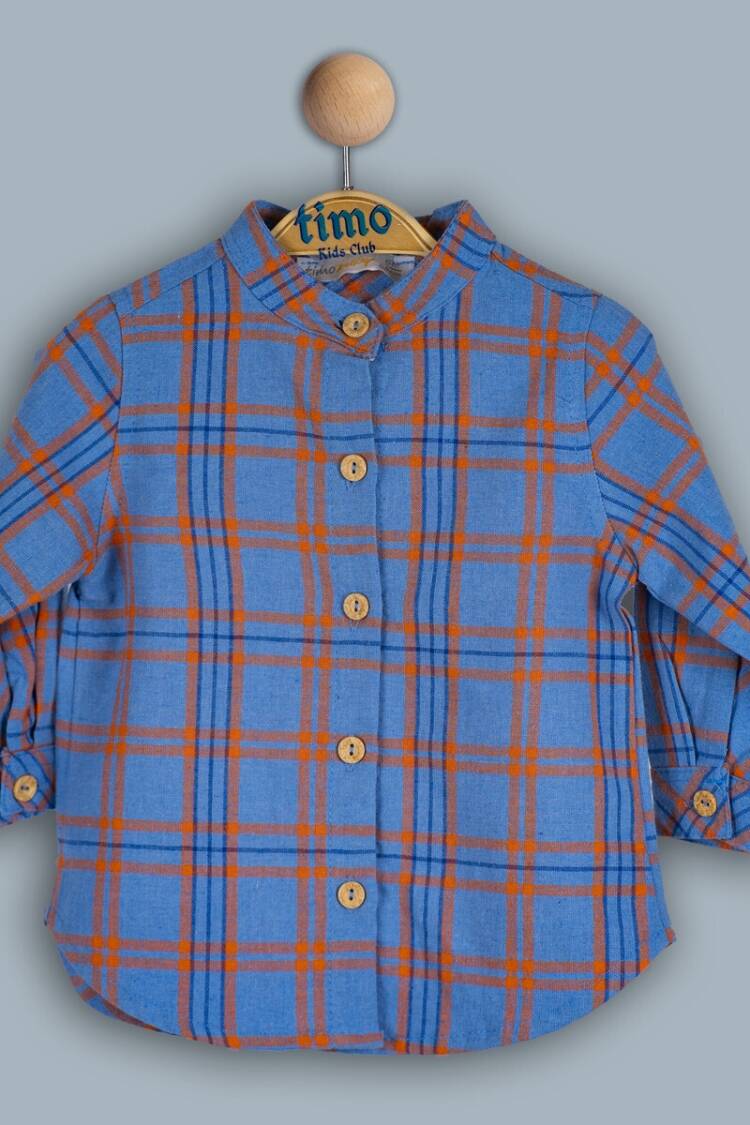 Baby Tops - Toptan Bebek Ekose Gömlek 6-24M 1018-TK4DÜ012242371 - Brand: Timo - Women & Kids, Baby Clothes Wholesale - Globality Store