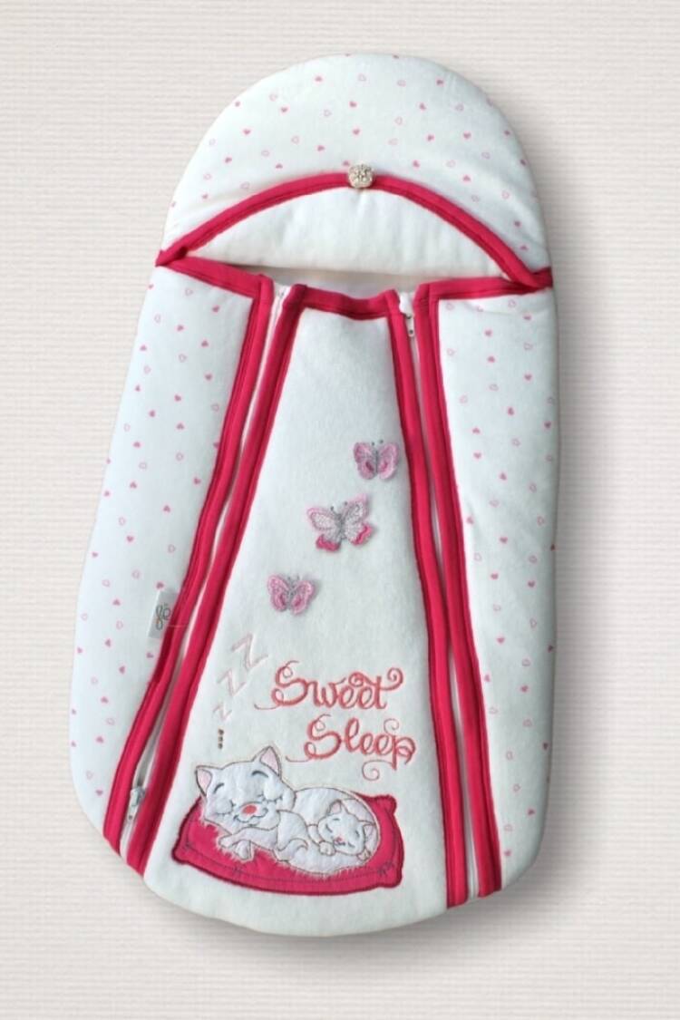 Sleep Products - Toptan Bebek Kedili Çift Fermuarlı Kadife Kundak 0-9M 1074-45076 - Brand: Tomuycuk - Women & Kids, Baby Clothes Wholesale - Globality Store