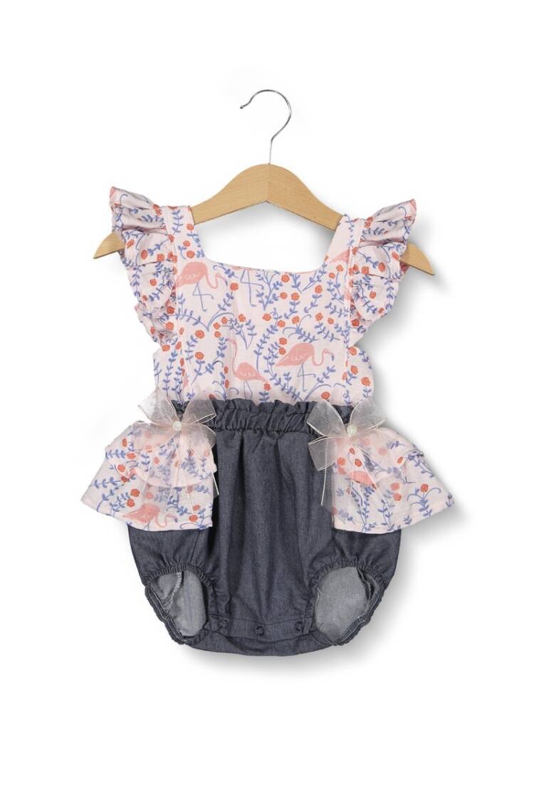 Baby Rompers and Overalls - Toptan Bebek Kotlu Tulum 6-24M 1006-6110 - Brand: Boncuk Bebe - Women & Kids, Baby Clothes Wholesale - Globality Store