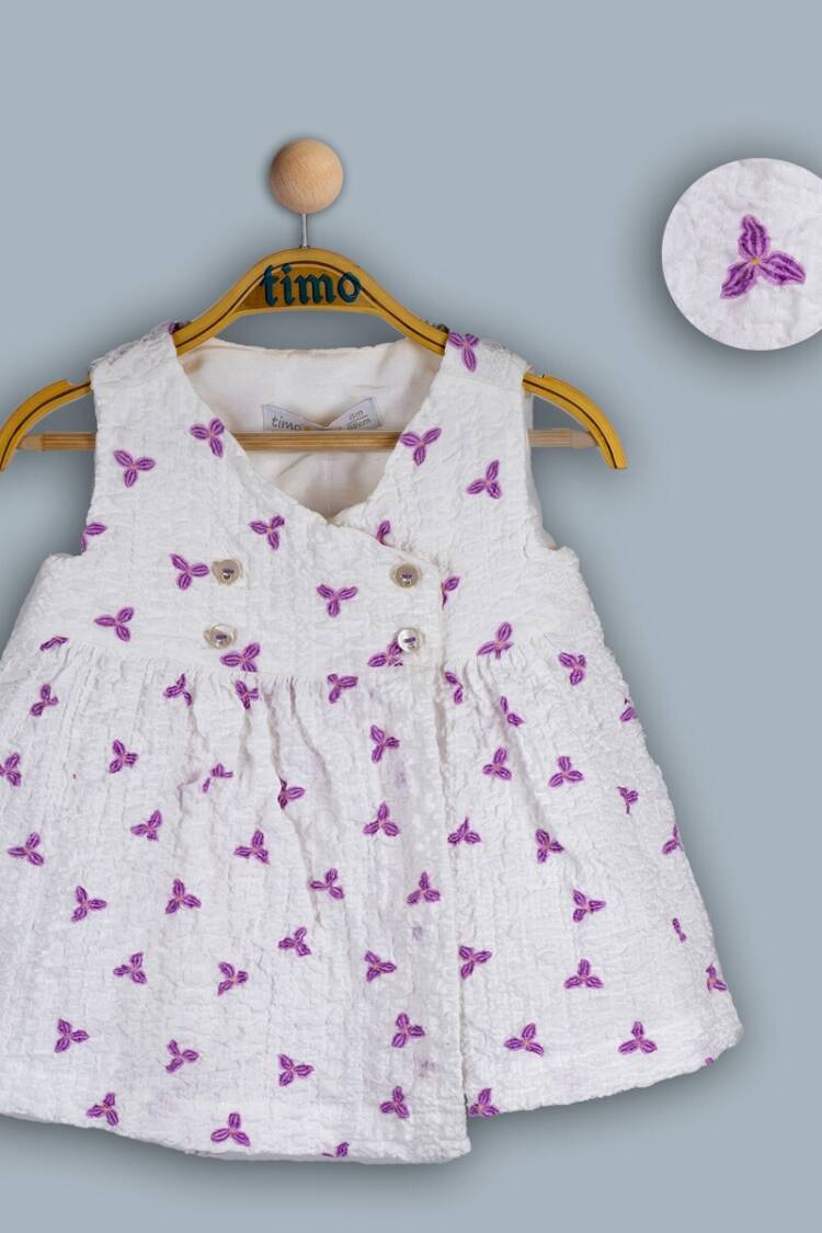 Baby Dress - Toptan Bebek Menekşe Elbise 6-24M 1018-TK4DÜ042243191 - Brand: Timo - Women & Kids, Baby Clothes Wholesale - Globality Store