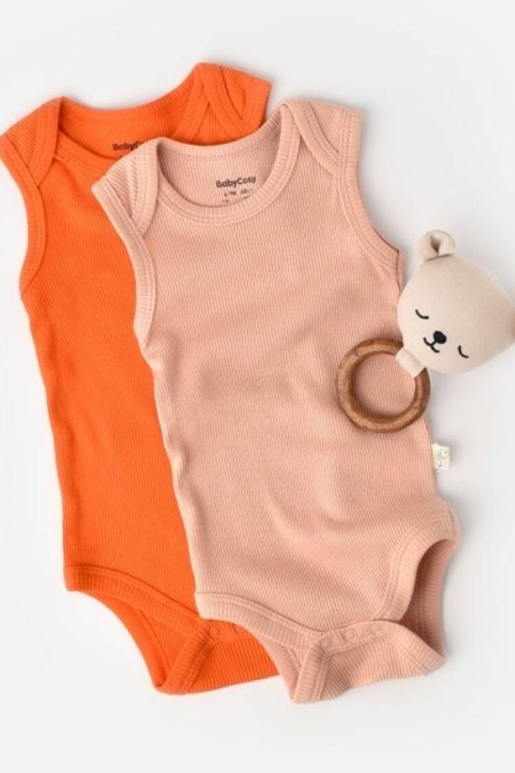 Newborn - Toptan Bebek Modal 2 Li Askılı Body3-24M Baby Cosy 2022-CSYM11114 - Brand: BabyCosy - Women & Kids, Baby Clothes Wholesale - Globality Store
