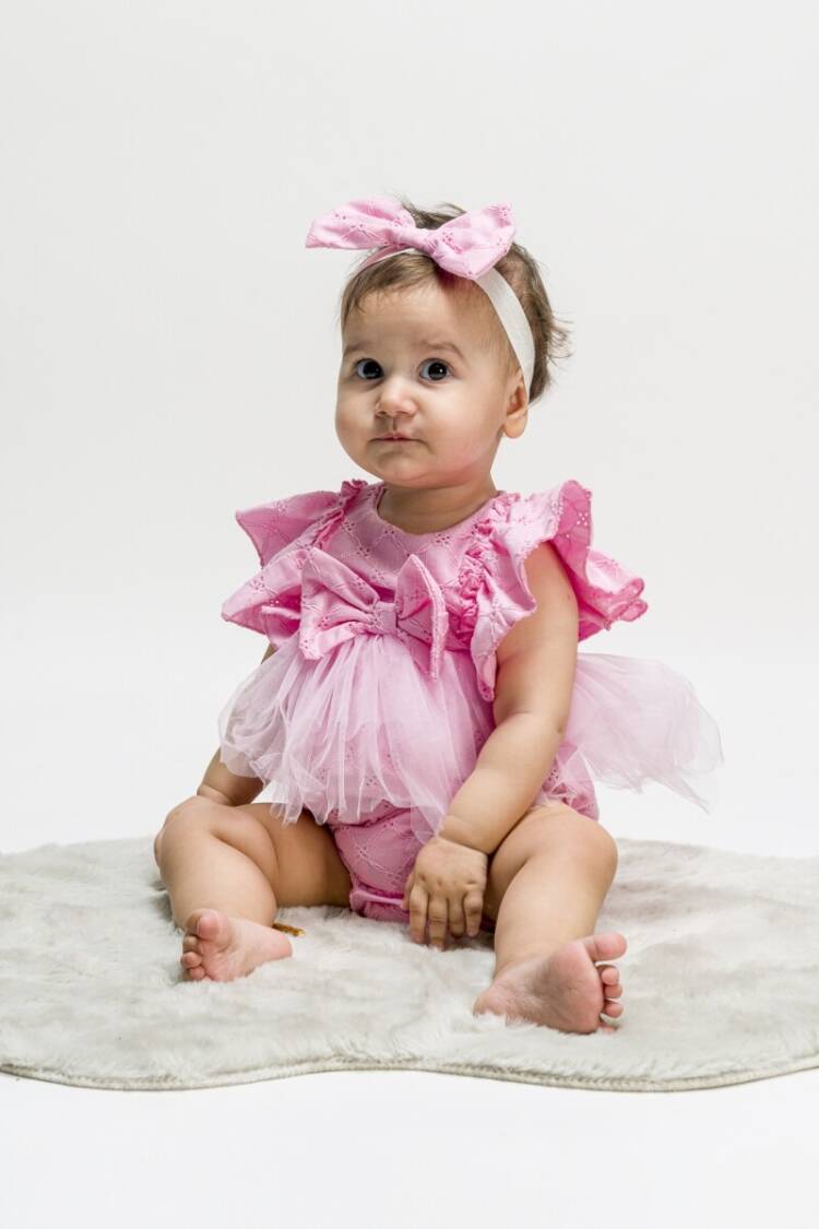 Baby Rompers and Overalls - Toptan Bebek Tüllü Tulum 3-12M 1022-23138 - Brand: Wecan - Women & Kids, Baby Clothes Wholesale - Globality Store