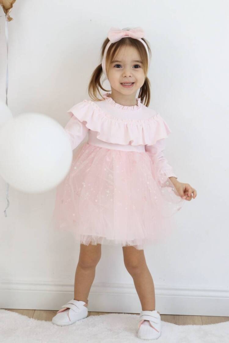 Baby Dress - Toptan Bebek Tüllü Valon Elbise 6-24M Serkon Baby&Kids 1084-M0569 - Brand: Serkon Baby&Kids - Women & Kids, Baby Clothes Wholesale - Globality Store