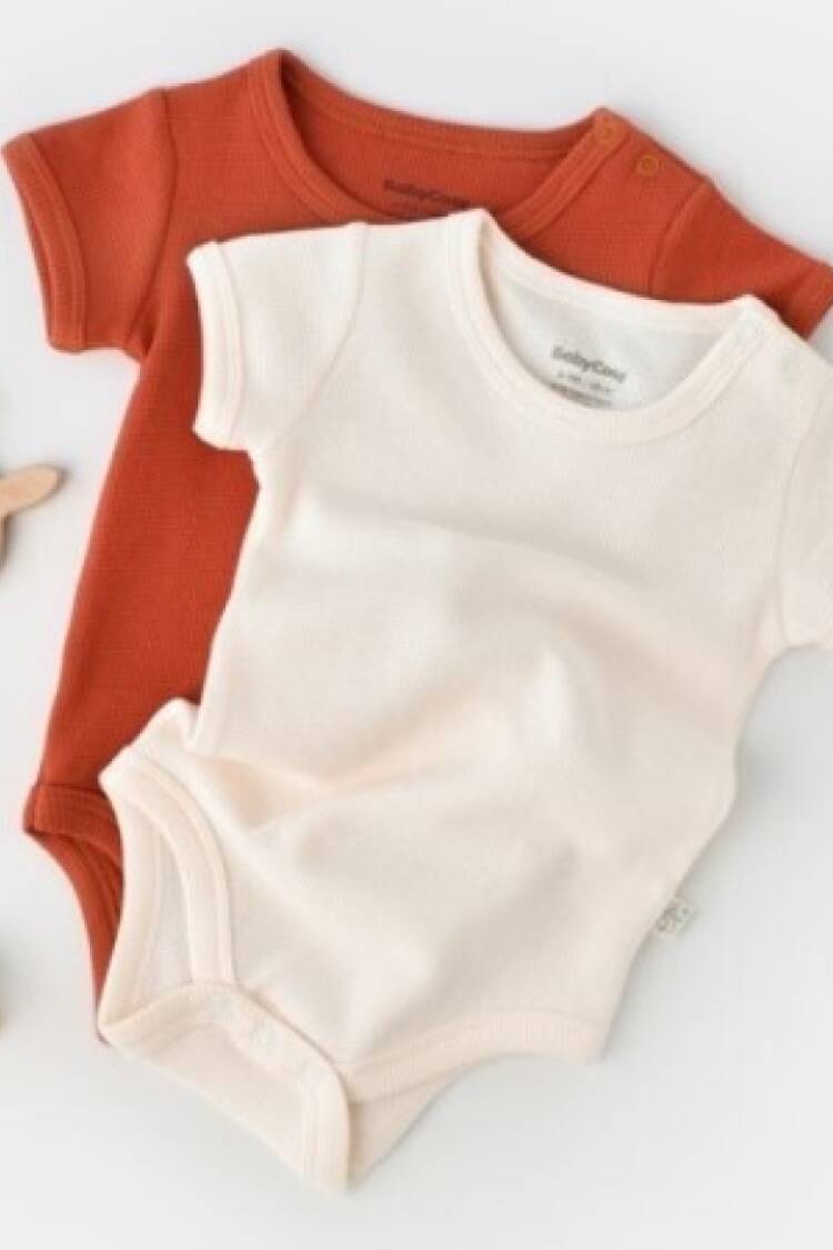 Newborn - Toptan Bebek Waffle 2 li Kısa Kollu Body 3-24M Baby Cosy 2022-CSYW1004 - Brand: BabyCosy - Women & Kids, Baby Clothes Wholesale - Globality Store