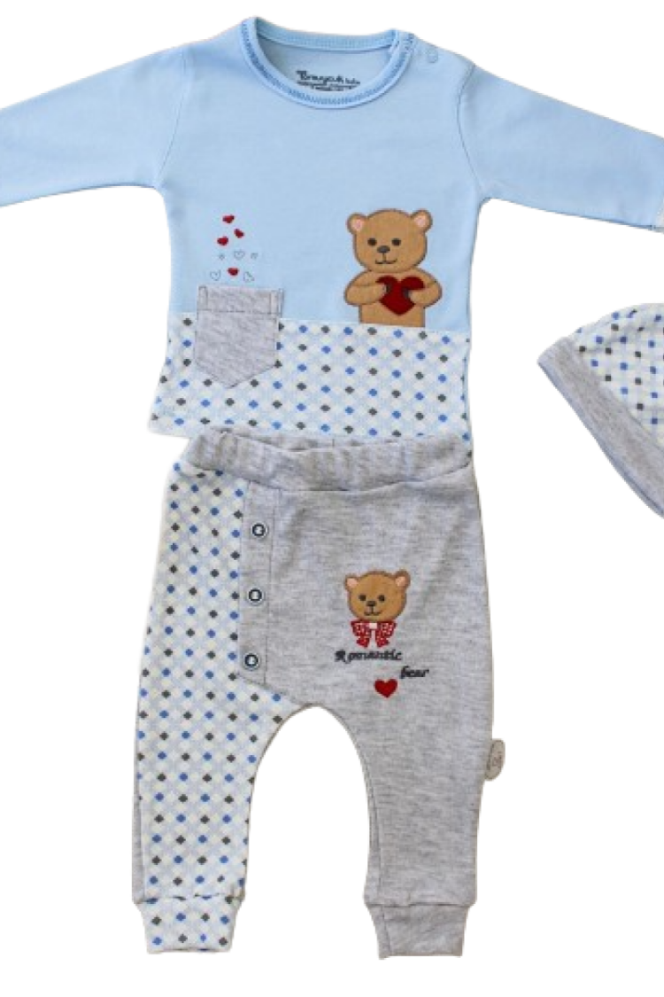 Baby Sets - Toptan Bebek Yenidoğan Takım 3-18M 1074-75476 - Brand: Tomuycuk - Women & Kids, Baby Clothes Wholesale - Globality Store