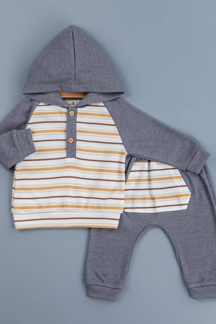 Baby Sets - Toptan Erkek Bebek 2'li Eşofman Takım 6-24M 1097-4745 - Brand: BabyZ - Women & Kids, Baby Clothes Wholesale - Globality Store