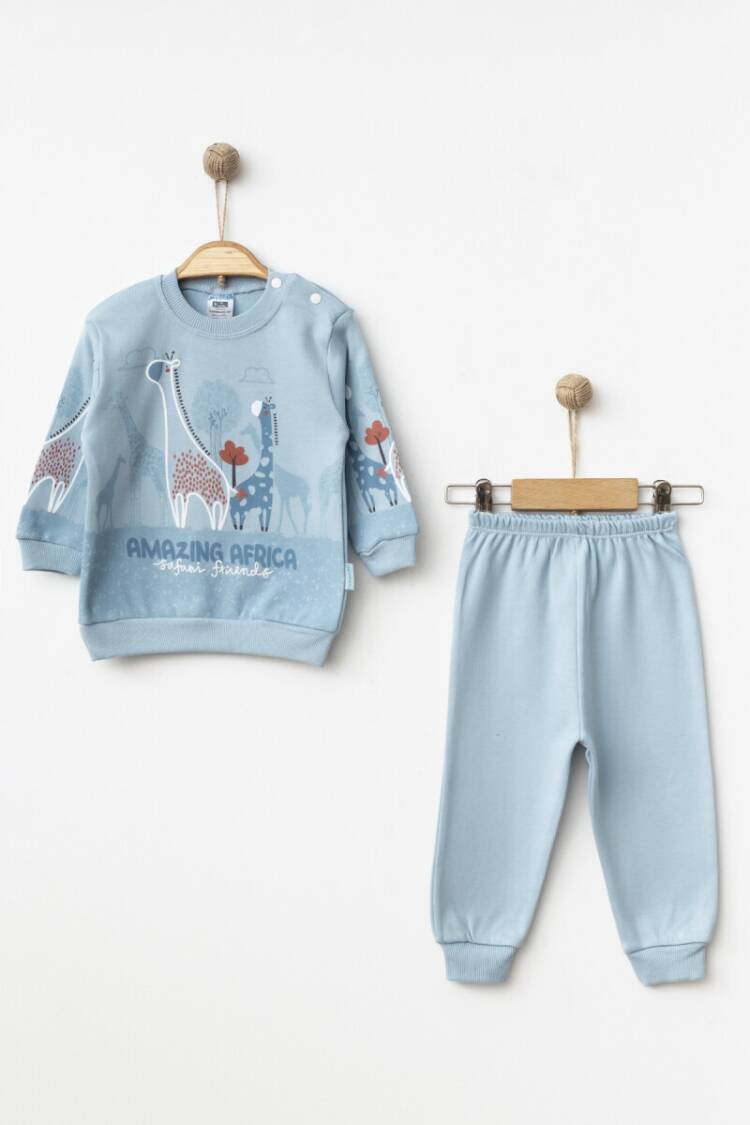 Underwear - Socks - Pajamas - Toptan Erkek Bebek Baskılı 2'li Pijama Takımı 9-18M 2017-2340 - Brand: Hoppidik - Women & Kids, Baby Clothes Wholesale - Globality Store