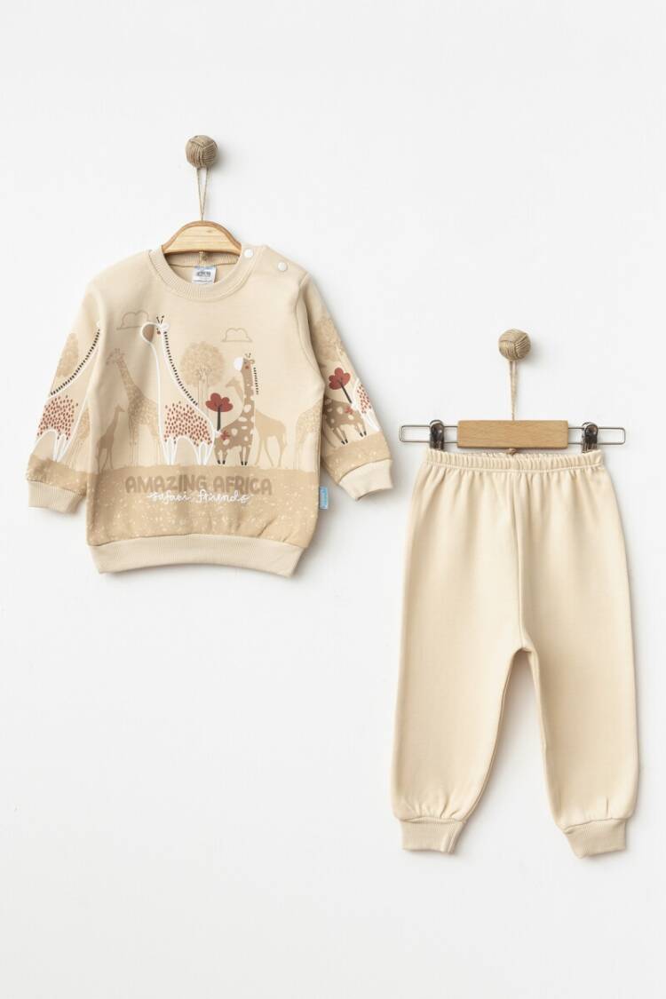 Underwear - Socks - Pajamas - Toptan Erkek Bebek Baskılı 2'li Pijama Takımı 9-18M 2017-2340 - Brand: Hoppidik - Women & Kids, Baby Clothes Wholesale - Globality Store