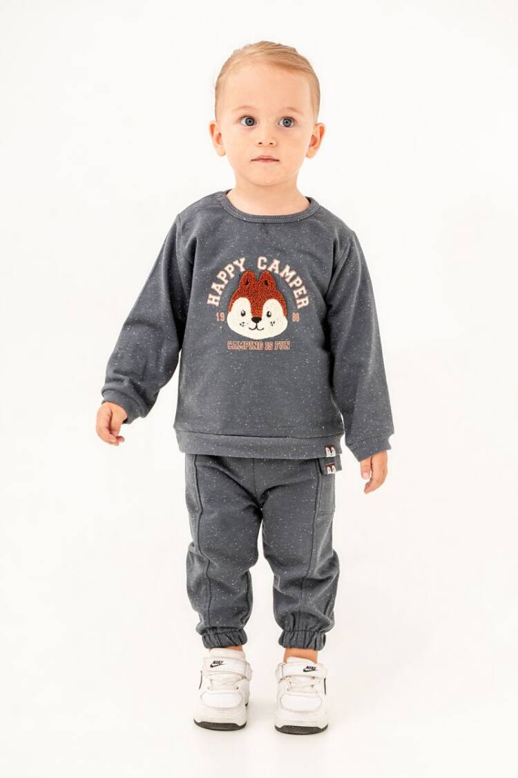Baby Sets - Toptan Erkek Bebek Baskılı Eşofman Takımı 6-18M 1099-0805 - Brand: Tuffy - Women & Kids, Baby Clothes Wholesale - Globality Store