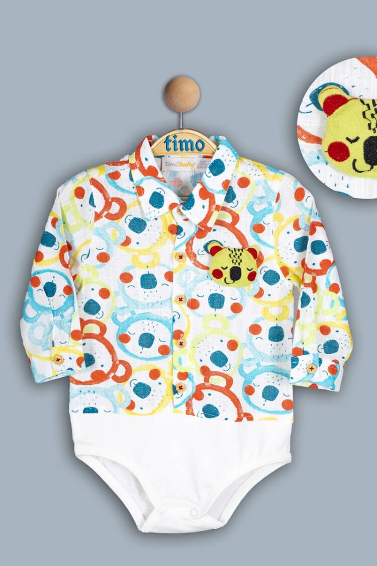 Baby Tops - Toptan Erkek Bebek Gömlek 6-24M 1018-TE4DÜ042243451 - Brand: Timo - Women & Kids, Baby Clothes Wholesale - Globality Store