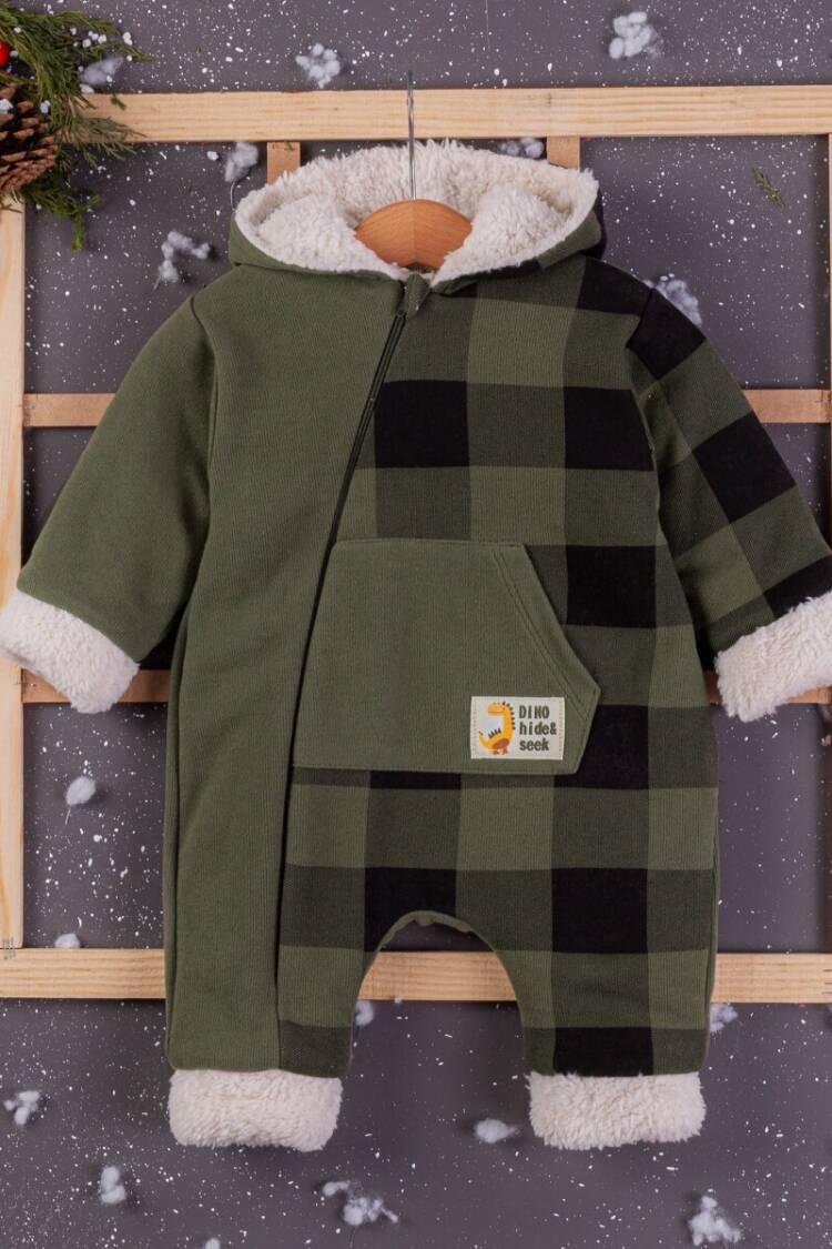 Baby Rompers and Overalls - Toptan Erkek Bebek Kapşonlu Tulum 3-12M 1097-4365 - Brand: BabyZ - Women & Kids, Baby Clothes Wholesale - Globality Store