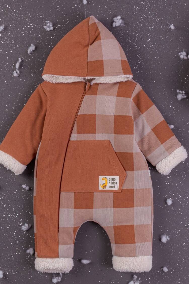 Baby Rompers and Overalls - Toptan Erkek Bebek Kapşonlu Tulum 3-12M 1097-4365 - Brand: BabyZ - Women & Kids, Baby Clothes Wholesale - Globality Store