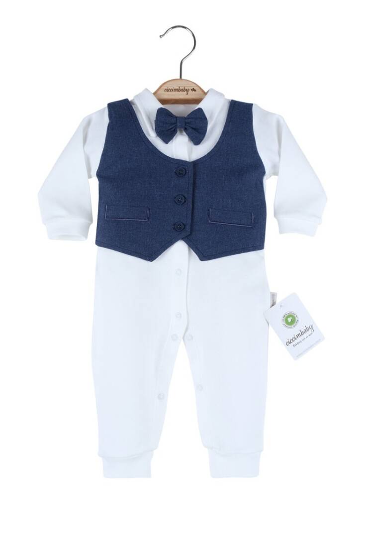 Baby Rompers and Overalls - Toptan Erkek Bebek Keten Yelekli Tulum 1043-4799 - Brand: Ciccimbaby - Women & Kids, Baby Clothes Wholesale - Globality Store