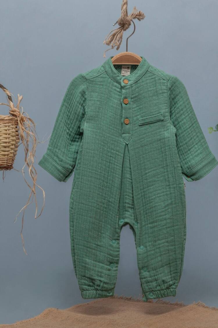 Baby Rompers and Overalls - Toptan Erkek Bebek Müslin Tulum 3-12M 1097-4362 - Brand: BabyZ - Women & Kids, Baby Clothes Wholesale - Globality Store