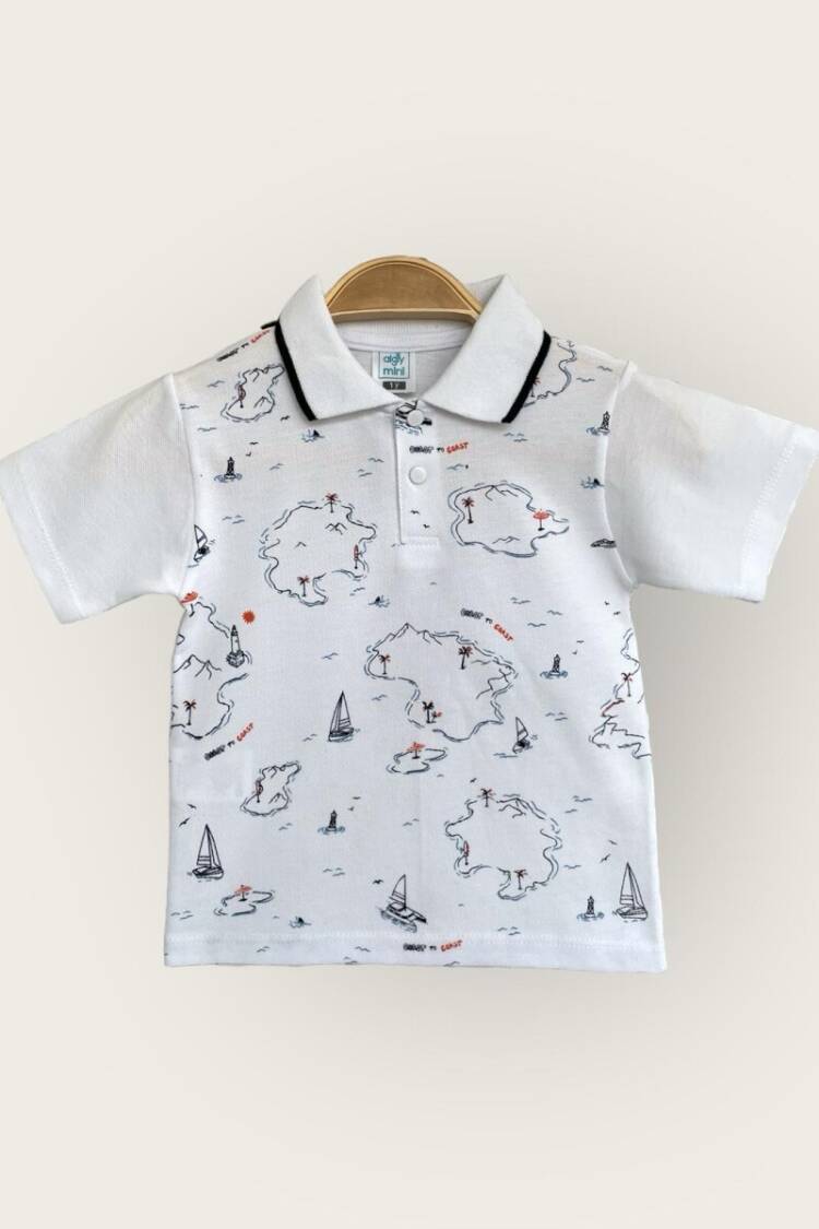 Baby Tops - Toptan Erkek Bebek Tişört 1-4Y 2047-3563 - Brand: Algiy Mini - Women & Kids, Baby Clothes Wholesale - Globality Store