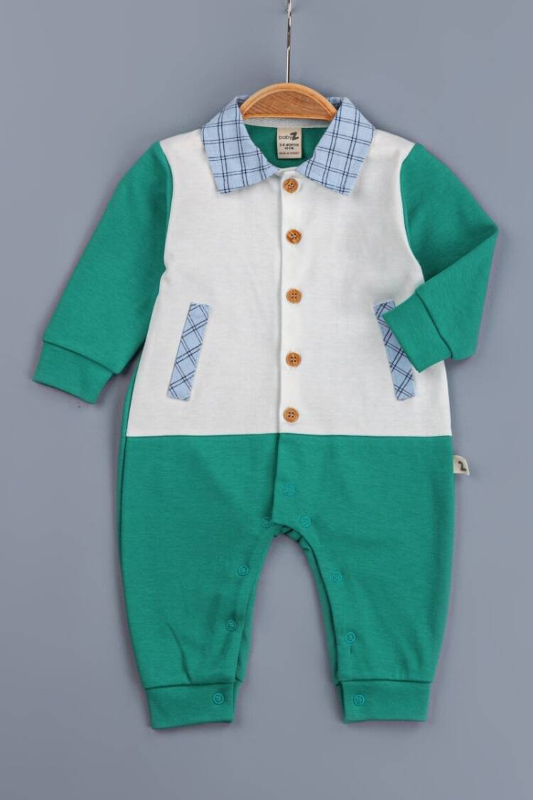 Baby Rompers and Overalls - Toptan Erkek Bebek Tulum 3-12M 1097-4356 - Brand: BabyZ - Women & Kids, Baby Clothes Wholesale - Globality Store