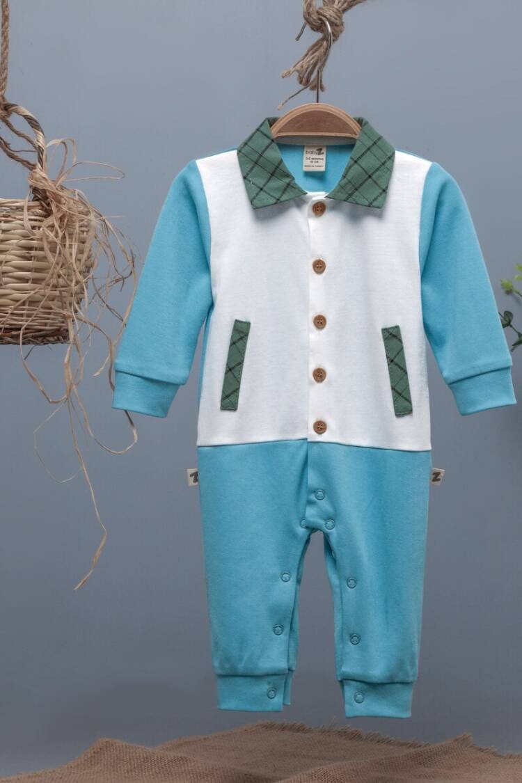Baby Rompers and Overalls - Toptan Erkek Bebek Tulum 3-12M 1097-4356 - Brand: BabyZ - Women & Kids, Baby Clothes Wholesale - Globality Store