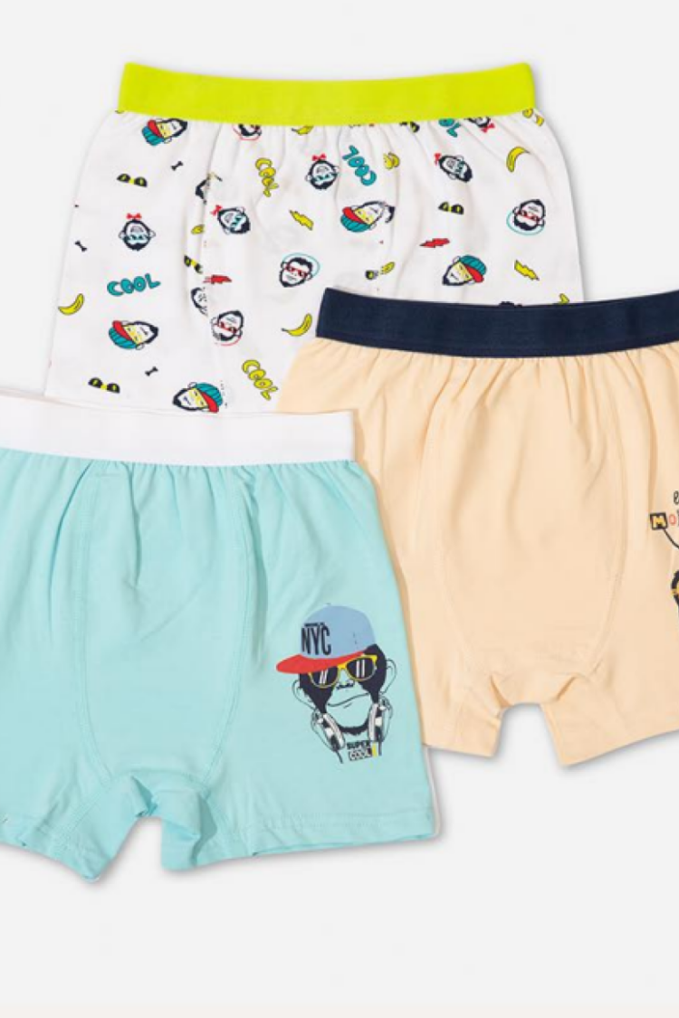 Boys' Underwear & Socks - Toptan Erkek Çocuk 15'li Boxer 3-12Y 1064-DFN-B031-22 - Brand: Defne - Women & Kids, Baby Clothes Wholesale - Globality Store