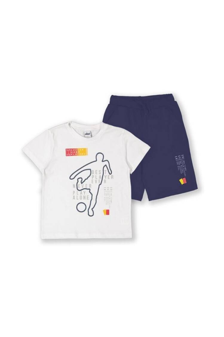 Boys' Sets - Toptan Erkek Çocuk 2'li Tişört ve Şort Takım 8-14Y 1025-22161 - Brand: Elnino - Women & Kids, Baby Clothes Wholesale - Globality Store