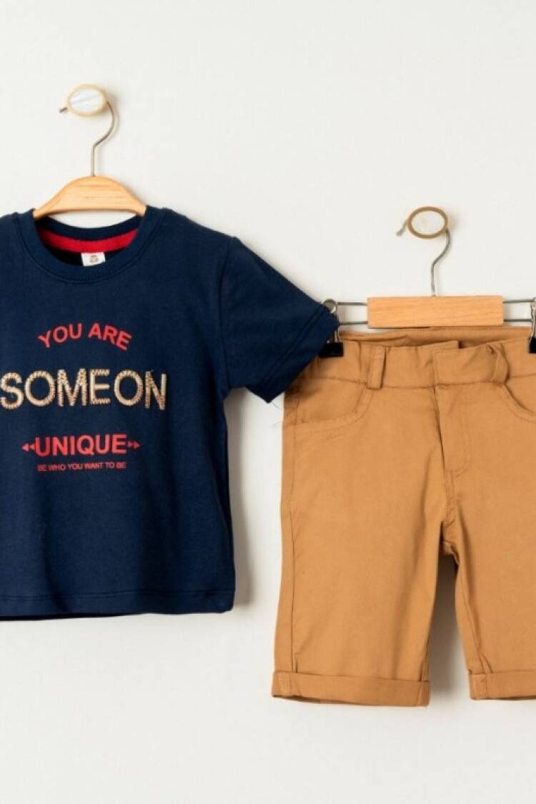Boys' Sets - Toptan Erkek Çocuk 2'li Tişört ve Şort Takımı 1-4Y 2036-23400 - Brand: Cool Exclusive - Women & Kids, Baby Clothes Wholesale - Globality Store