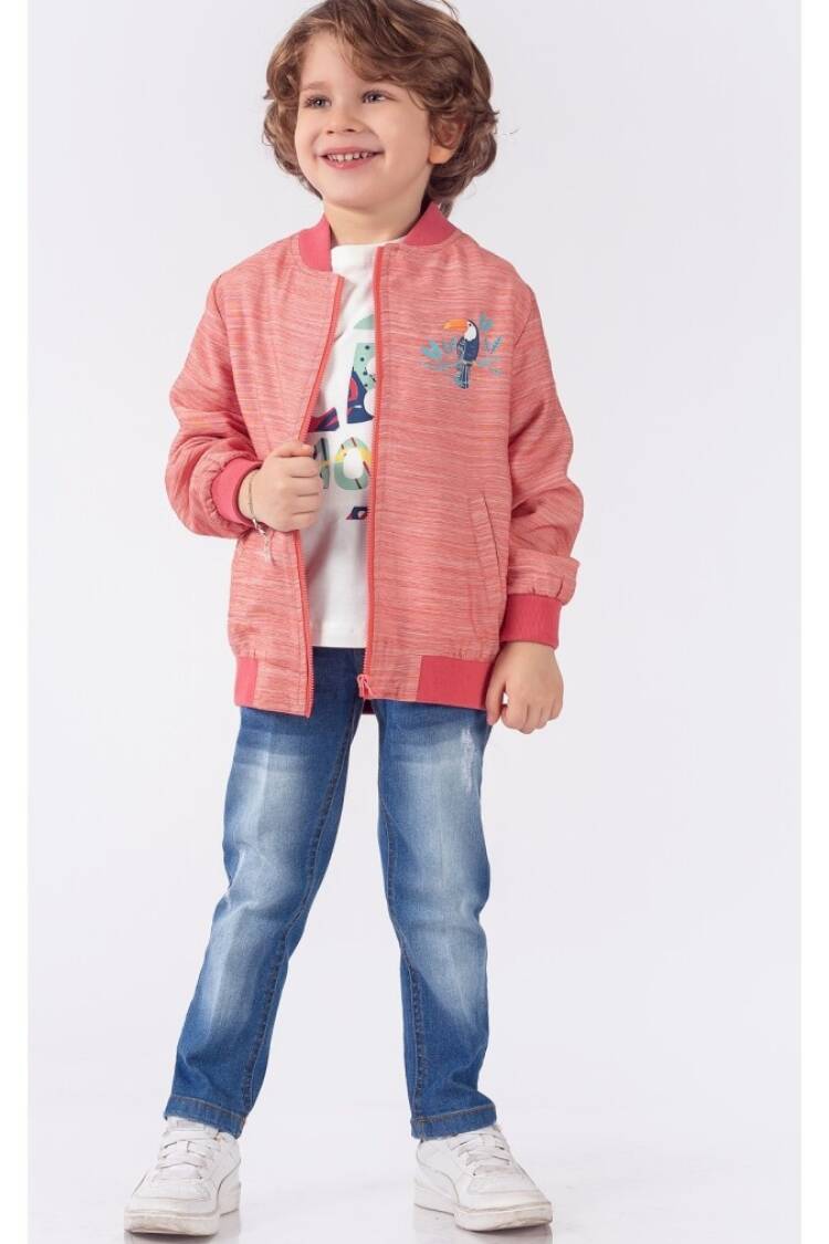 Boys' Sets - Toptan Erkek Çocuk 3'lü Ceket Tişört ve Kot Pantolon Takım 5-8Y 1015-9855 - Brand: Lemon - Women & Kids, Baby Clothes Wholesale - Globality Store