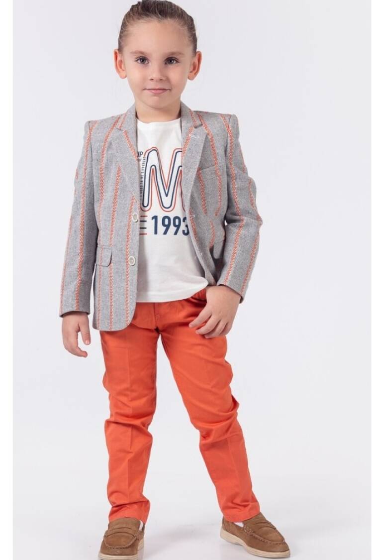 Boys' Sets - Toptan Erkek Çocuk 3'lü Ceket Tişört ve Pantolon Takım 1-4Y 1015-9822 - Brand: Lemon - Women & Kids, Baby Clothes Wholesale - Globality Store