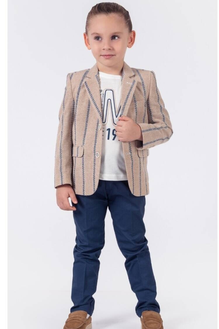 Boys' Sets - Toptan Erkek Çocuk 3'lü Ceket Tişört ve Pantolon Takım 5-8Y 1015-9823 - Brand: Lemon - Women & Kids, Baby Clothes Wholesale - Globality Store