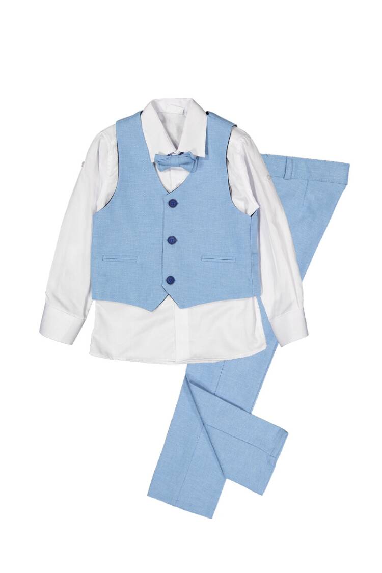 Boys' Sets - Toptan Erkek Çocuk 4'Lü Vest, Shirt, Pants And Papyon Takım 6-9Y 1036-05589 - Brand: Terry - Women & Kids, Baby Clothes Wholesale - Globality Store