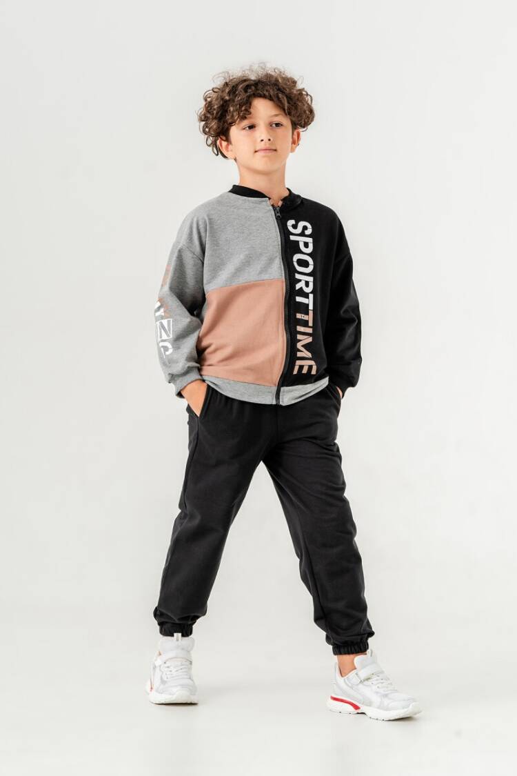 Boys' Sets - Toptan Erkek Çocuk Fermuarlı Eşofman Takımı 6-9Y 1099-0920 - Brand: Tuffy - Women & Kids, Baby Clothes Wholesale - Globality Store