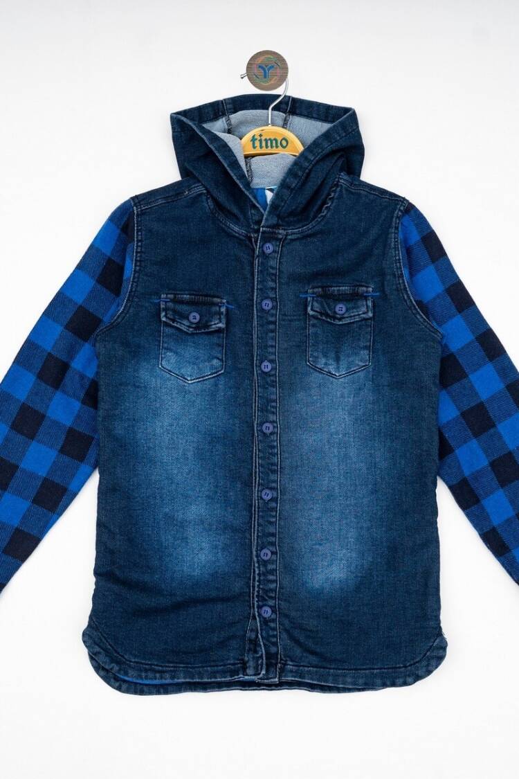 Boy's Shirt - Toptan Erkek Çocuk Jean Gömlek 10-13Y 1018-101308914 - Brand: Timo - Women & Kids, Baby Clothes Wholesale - Globality Store