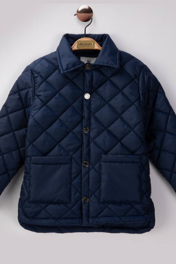 Boys' Outerwear - Toptan Erkek Çocuk Kapitone Ceket 7-11Y 2031-6988 - Brand: Verscon - Women & Kids, Baby Clothes Wholesale - Globality Store