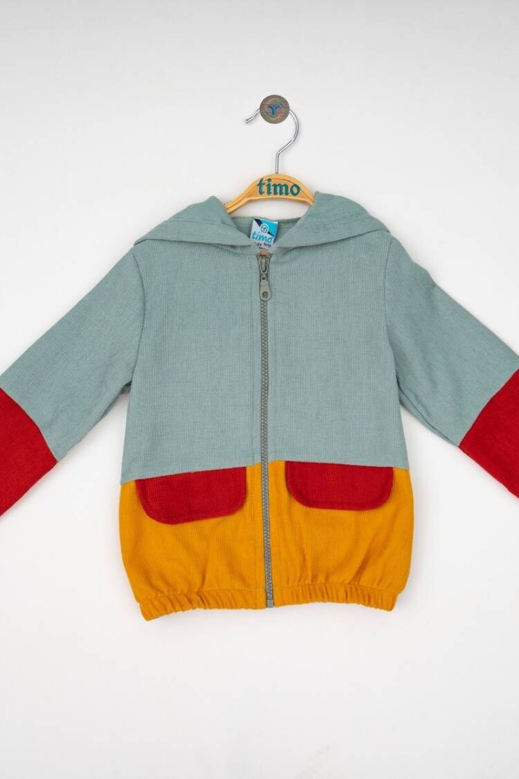 Boys' Outerwear - Toptan Erkek Çocuk Kapşonlu Hırka 2-5Y 1018-T4EDÜ012223582 - Brand: Timo - Women & Kids, Baby Clothes Wholesale - Globality Store