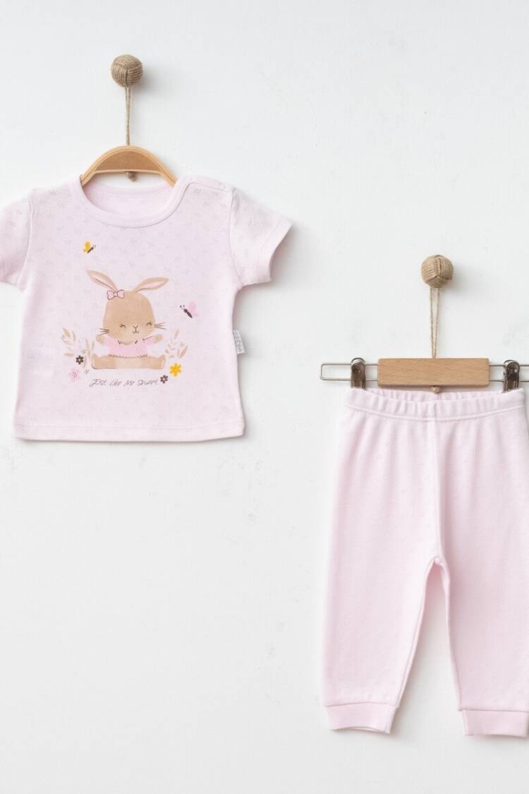 Underwear - Socks - Pajamas - Toptan Kız Bebek 2'li Pijama Takımı 6-18M 2043-002085 - Brand: Gümüş Baby - Women & Kids, Baby Clothes Wholesale - Globality Store