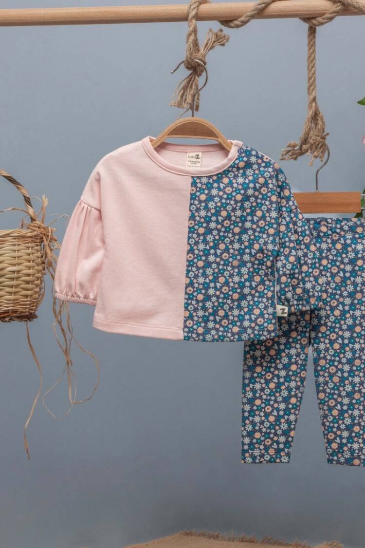 Baby Sets - Toptan Kız Bebek 2'li Takım 6-18M 1097-5750 - Brand: BabyZ - Women & Kids, Baby Clothes Wholesale - Globality Store