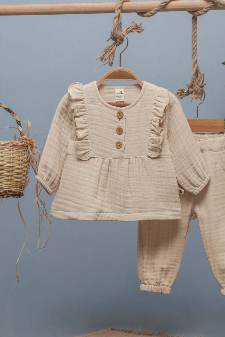 Baby Sets - Toptan Kız Bebek 2'li Takım 6-24M 1097-5681 - Brand: BabyZ - Women & Kids, Baby Clothes Wholesale - Globality Store
