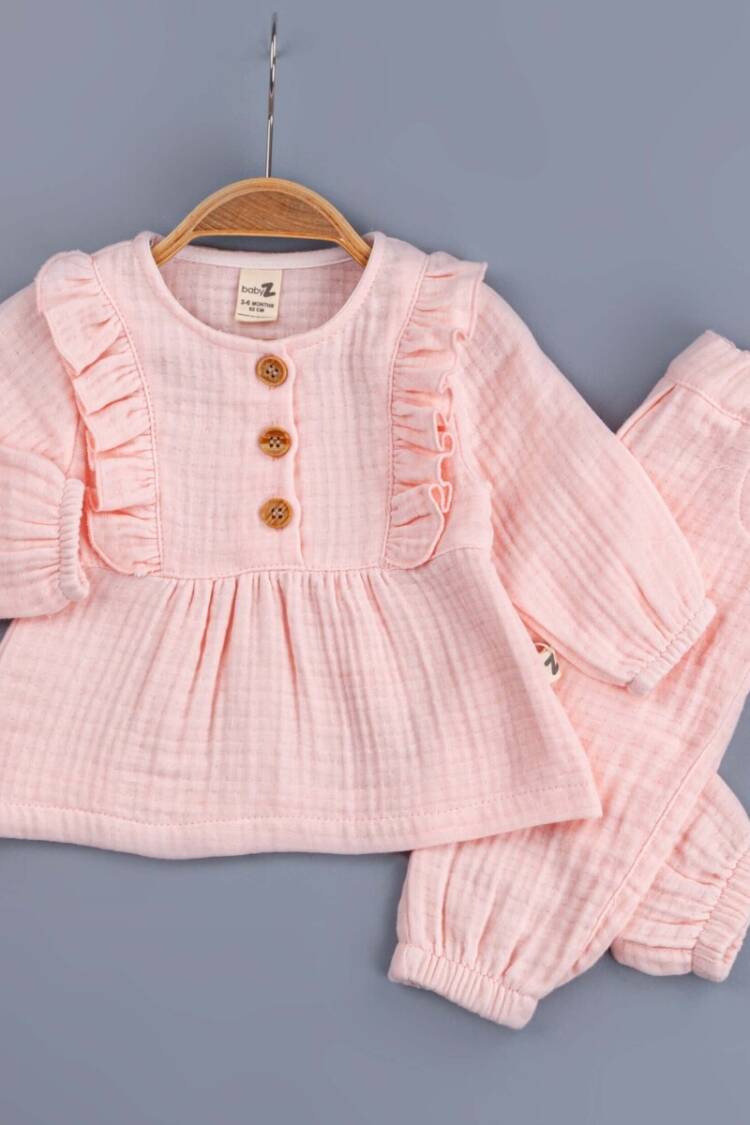 Baby Sets - Toptan Kız Bebek 2'li Takım 6-24M 1097-5681 - Brand: BabyZ - Women & Kids, Baby Clothes Wholesale - Globality Store