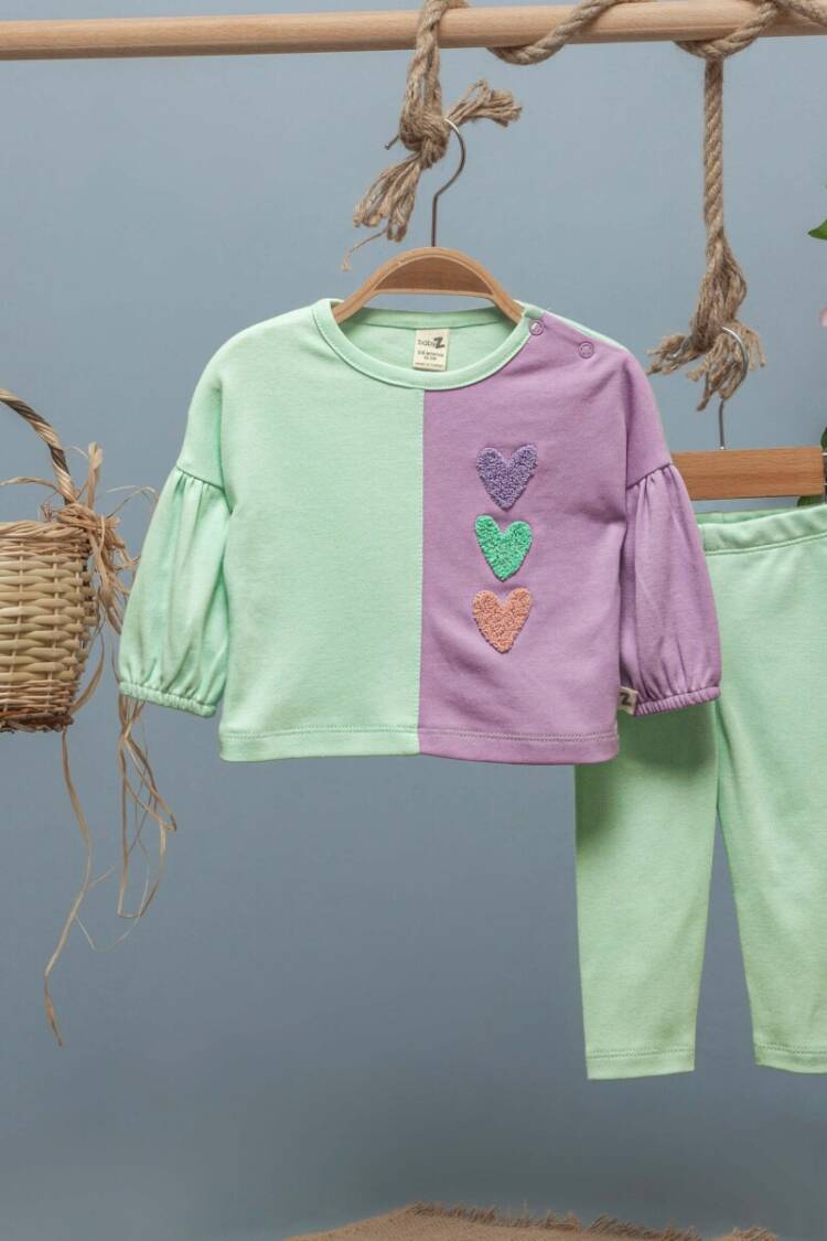 Baby Sets - Toptan Kız Bebek 2'li Takım 6-24M 1097-5755 - Brand: BabyZ - Women & Kids, Baby Clothes Wholesale - Globality Store