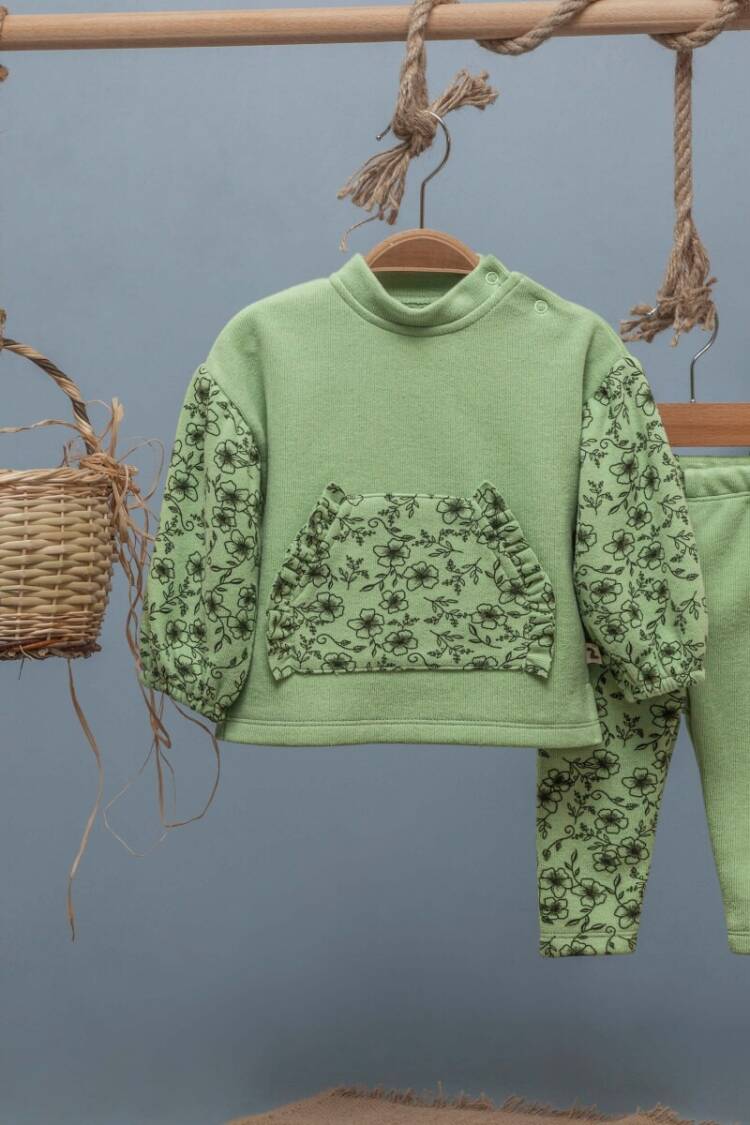 Baby Sets - Toptan Kız Bebek 2'li Takım 6-24M 1097-5767 - Brand: BabyZ - Women & Kids, Baby Clothes Wholesale - Globality Store