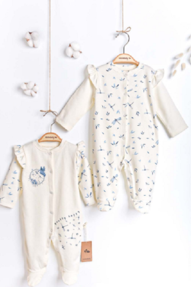 Baby Rompers and Overalls - Toptan Kız Bebek 2'li Tulum Takım 3-6M 1043-4931 - Brand: Ciccimbaby - Women & Kids, Baby Clothes Wholesale - Globality Store