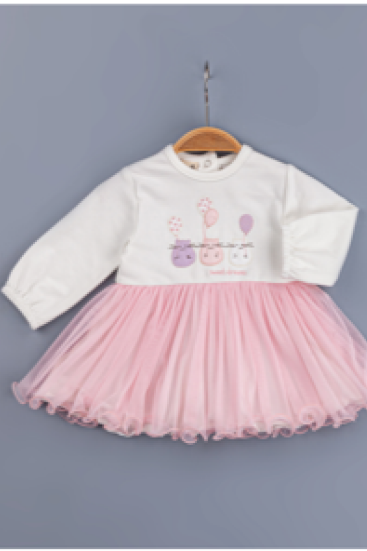 Baby Dress - Toptan Kız Bebek Elbisesi 6-24M 1097-5395 - Brand: BabyZ - Women & Kids, Baby Clothes Wholesale - Globality Store