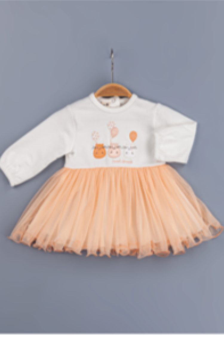 Baby Dress - Toptan Kız Bebek Elbisesi 6-24M 1097-5395 - Brand: BabyZ - Women & Kids, Baby Clothes Wholesale - Globality Store