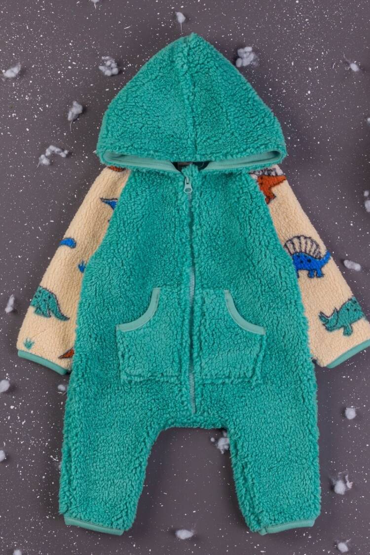 Baby Rompers and Overalls - Toptan Kız Bebek Kapşonlu Tulum 3-12M 1097-4359 - Brand: BabyZ - Women & Kids, Baby Clothes Wholesale - Globality Store