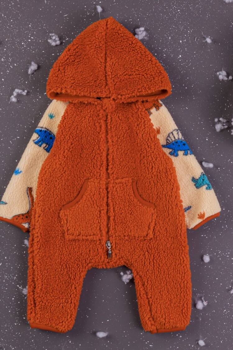 Baby Rompers and Overalls - Toptan Kız Bebek Kapşonlu Tulum 3-12M 1097-4359 - Brand: BabyZ - Women & Kids, Baby Clothes Wholesale - Globality Store
