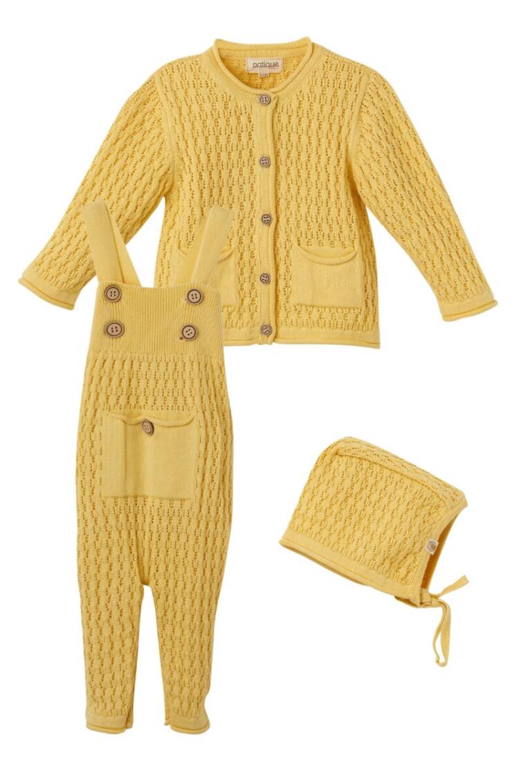 Baby Sets - Toptan Kız Bebek Organik Pamuk 3'lü Takım 3-18 1061-21140 - Brand: Uludağ Triko - Women & Kids, Baby Clothes Wholesale - Globality Store