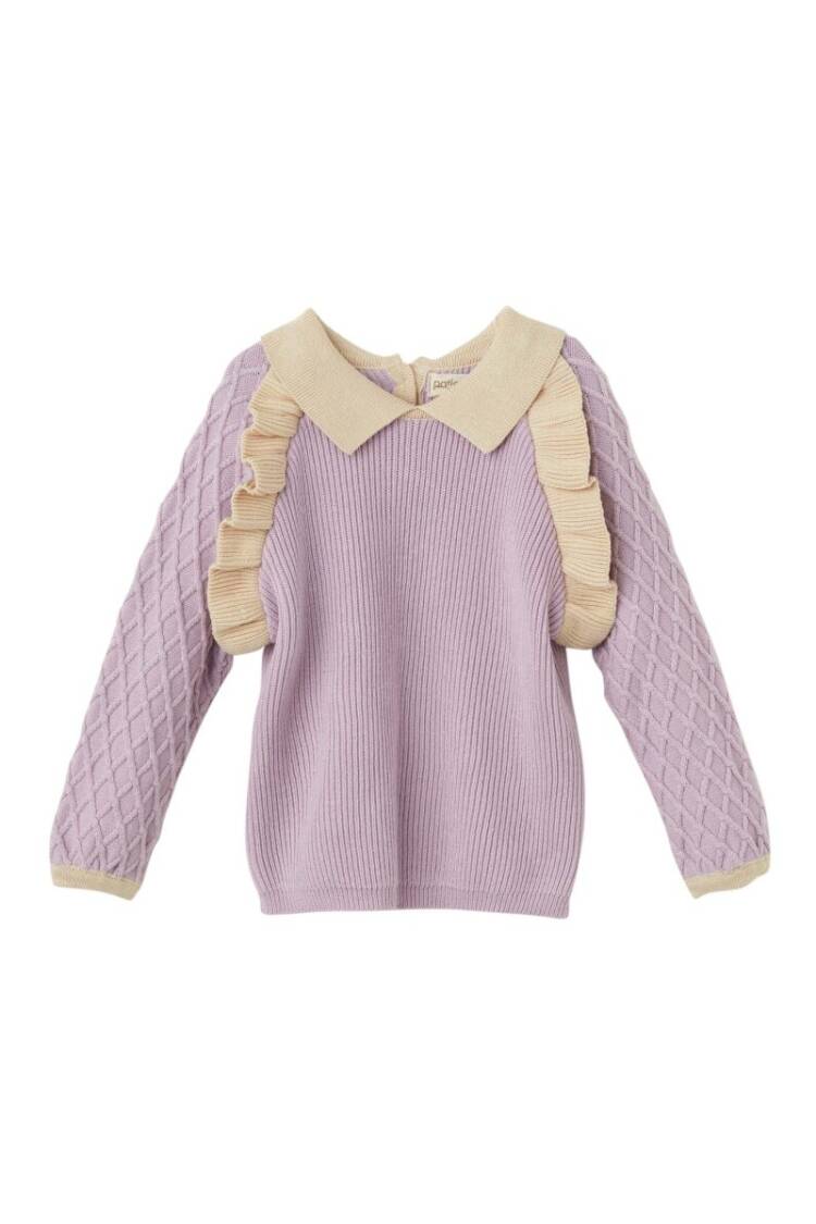 - Toptan Kız Bebek Organik Pamuklu Fırfırlı Kazak 6-36M 1061-21172 - Brand: Uludağ Triko - Women & Kids, Baby Clothes Wholesale - Globality Store