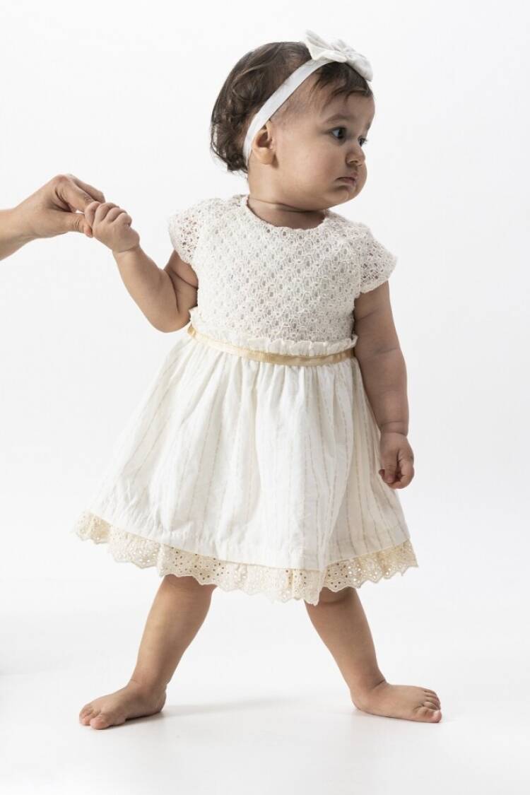 Baby Dress - Toptan Kız Bebek Örme Elbise 6-18M 1022-23171 - Brand: Wecan - Women & Kids, Baby Clothes Wholesale - Globality Store