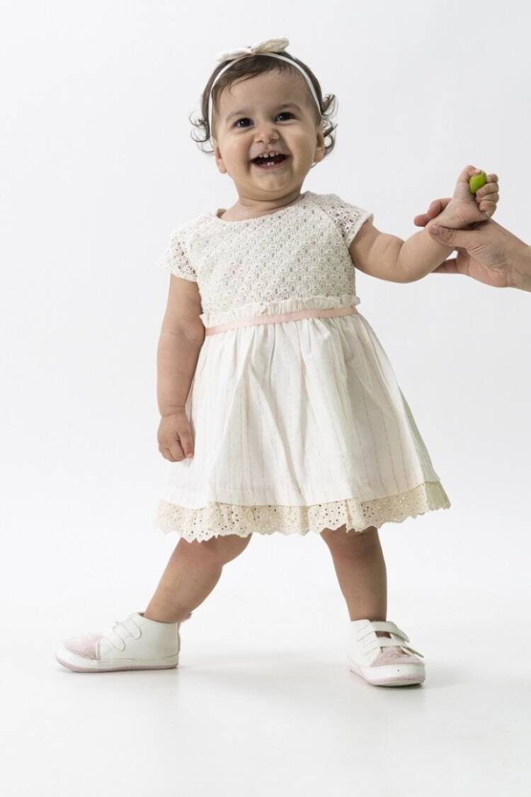 Baby Dress - Toptan Kız Bebek Örme Elbise 6-18M 1022-23171 - Brand: Wecan - Women & Kids, Baby Clothes Wholesale - Globality Store
