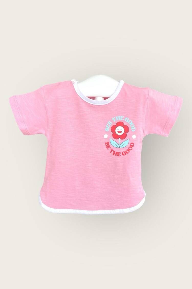 Baby Tops - Toptan Kız Bebek Tişört 6-18M 2047-3501 - Brand: Algiy Mini - Women & Kids, Baby Clothes Wholesale - Globality Store