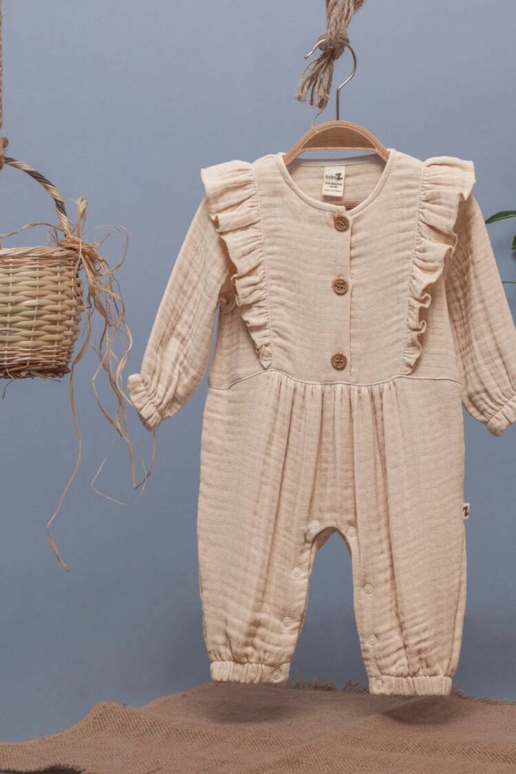 Baby Rompers and Overalls - Toptan Kız Bebek Tulum 3-12M 1097-5414 - Brand: BabyZ - Women & Kids, Baby Clothes Wholesale - Globality Store