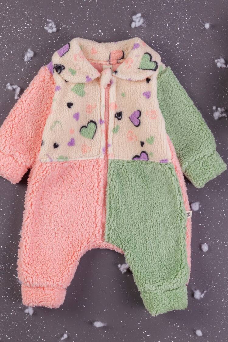 Baby Rompers and Overalls - Toptan Kız Bebek Welsoft Tulum 3-12M 1097-5419 - Brand: BabyZ - Women & Kids, Baby Clothes Wholesale - Globality Store